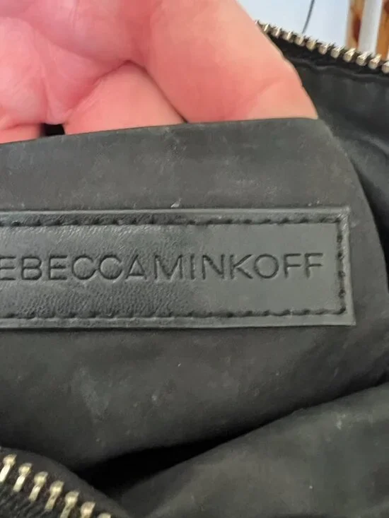 Rebecca Minkoff Vanity Saddle Crossbody Black Leather and Tassle Bag Boho Y2K - Picture 8 of 10